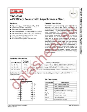 74VHC161MTCX datasheet  